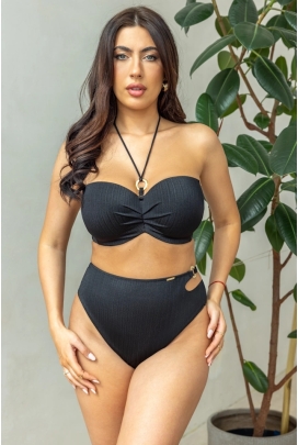 KrisLine Bora Bora black brazyliany wysokie do stroju kąpielowego