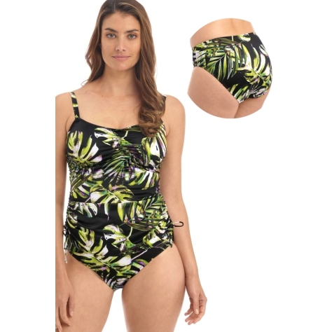 Komplet OKAZJA Fantasie Palm Valley 34E/75F + L strój kąpielowy tankini soft + figi klasyczne