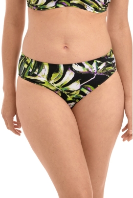 Komplet OKAZJA Fantasie Palm Valley black 36F/80G + L strój kąpielowy soft full-cup + figi klasyczne