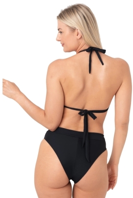 Samanta Venus czerń L + L strój kąpielowy komplet wiązany soft b/f A150+ figi tanga wysokie M400