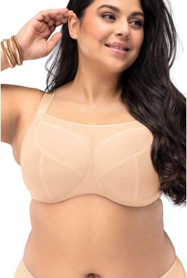 Nessa Salma beż biustonosz crop top soft