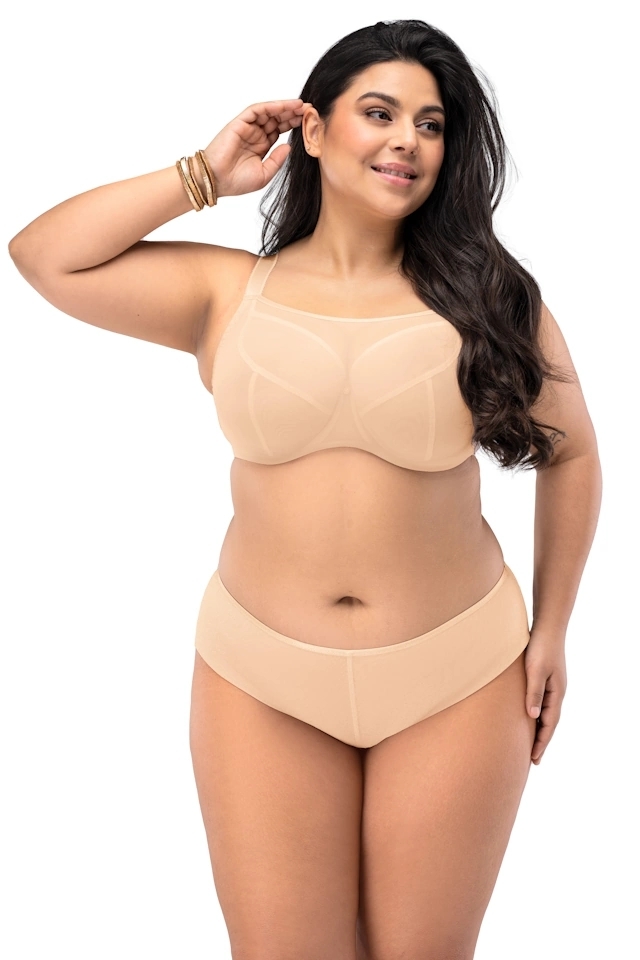 Nessa Salma beż biustonosz crop top soft