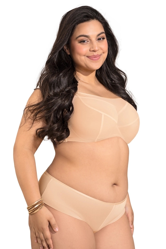 Nessa Salma beż biustonosz crop top soft