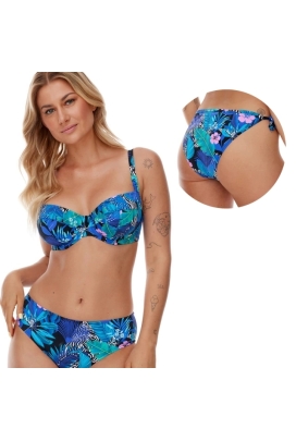 Komplet OKAZJA Lupo Perim niebieski kwiaty 80i + XL strój kąpielowy soft + figi2 wiązane