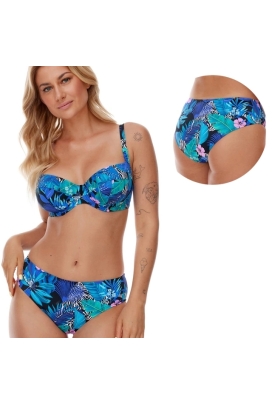 Komplet OKAZJA Lupo Perim niebieski kwiaty 85i + 3XL strój kąpielowy soft + figi1 klasyczne