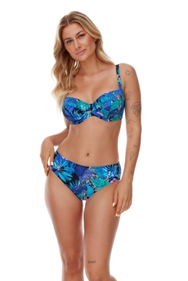 Komplet OKAZJA Lupo Perim niebieski kwiaty 90E + 3XL strój kąpielowy soft + figi1 klasyczne