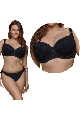 Dalia Anthracite grafitowy 2cz K24 usztywniany biustonosz do stroju kąpielowego