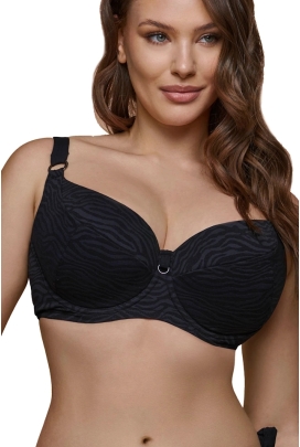 Dalia Anthracite grafitowy 2cz K24 usztywniany biustonosz do stroju kąpielowego