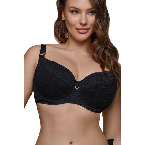 Dalia Anthracite grafitowy 2cz K24 usztywniany biustonosz do stroju kąpielowego