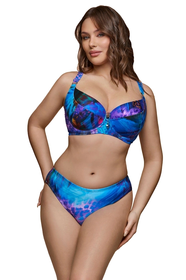 Dalia Coral multi print figi midi majtki do stroju kąpielowego