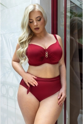 KrisLine Curacao bordeaux soft full cup biustonosz do stroju kąpielowego