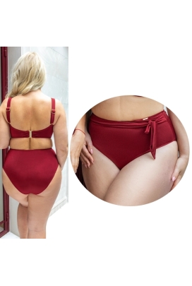 KrisLine Curacao bordeaux figi wysokie do stroju kąpielowego