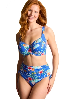 Panache Paradiso print figi midi z troczkami do stroju kąpielowego