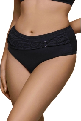 Dalia Anthracite grafitowy figi maxi z kółkiem majtki do stroju kąpielowego