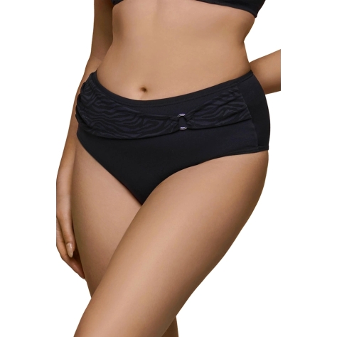 Dalia Anthracite grafitowy figi maxi z kółkiem majtki do stroju kąpielowego