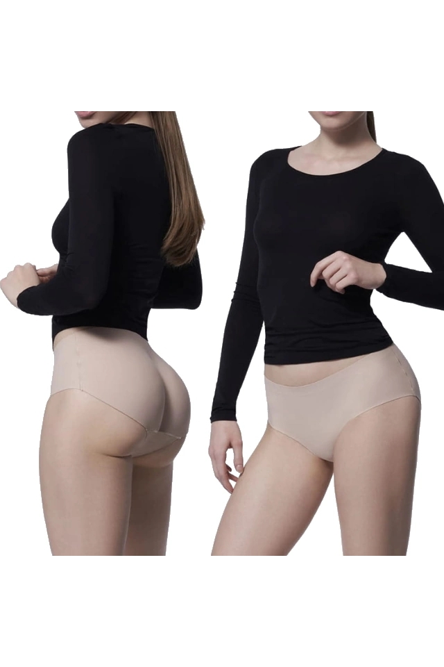 Julimex Extra Boom figi beżowe z efektem push-up