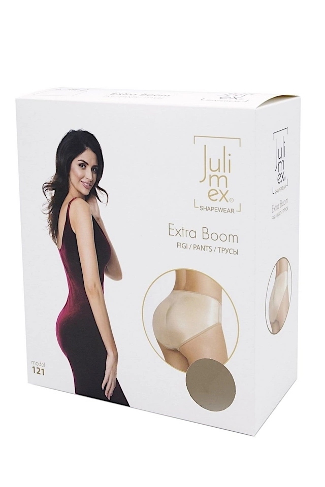 Julimex Extra Boom figi beżowe z efektem push-up