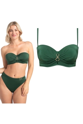 Samanta Mirabel malachitowy A650 bandeau biustonosz do stroju kąpielowego