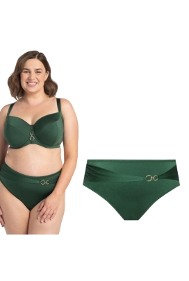 Samanta Mirabel malachitowy B500 figi wysokie majtki do stroju kąpielowego