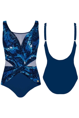 Self 26 1006XV1AD5 1 Adriatic błękitna rafa strój kąpielowy jednoczęściowy usztywniony