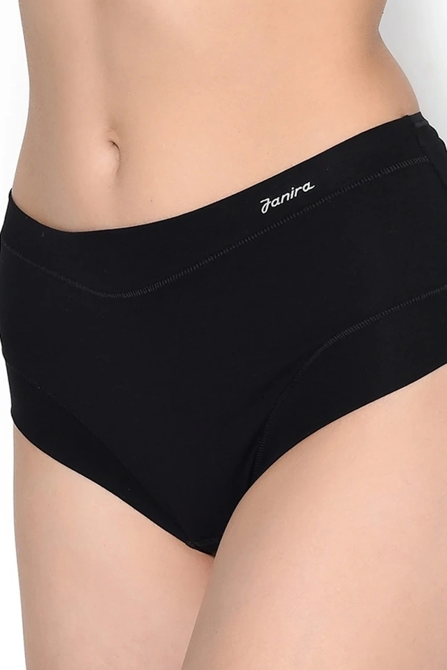 Janira Slip Esencial 1031637 negro 2-pak figi midi bawełniane
