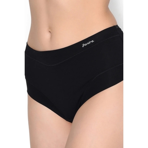 Janira Slip Esencial 1031637 negro 2-pak figi midi bawełniane