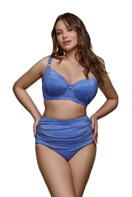 Dalia Galactic blue blink figi maxi  marszczone majtki do stroju kąpielowego