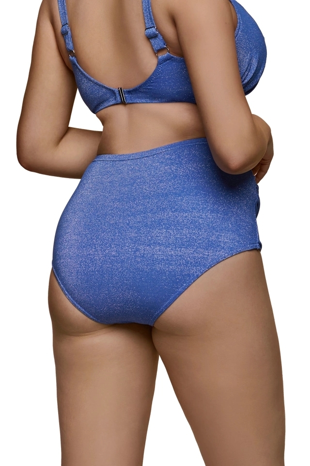 Dalia Galactic blue blink figi maxi  marszczone majtki do stroju kąpielowego