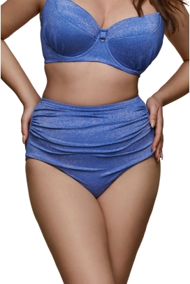 Dalia Galactic blue blink figi maxi  marszczone majtki do stroju kąpielowego