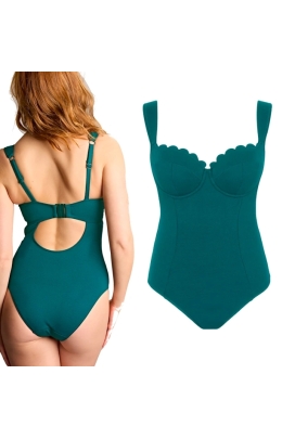 Panache Spirit teal blue jednoczęściowy strój kąpielowy padded