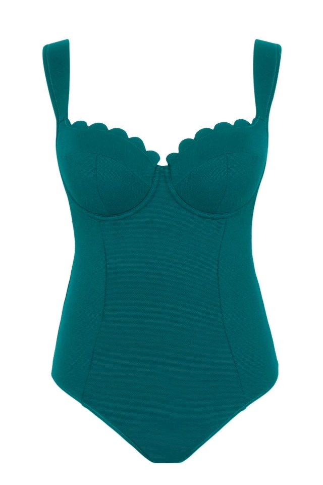 Panache Spirit teal blue jednoczęściowy strój kąpielowy padded