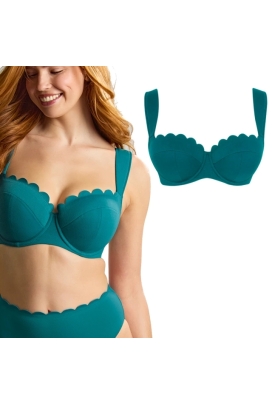 Panache Spirit teal blue balkonette padded biustonosz do stroju kąpielowego
