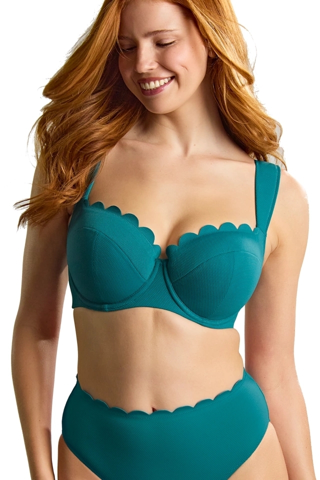 Panache Spirit teal blue balkonette padded biustonosz do stroju kąpielowego