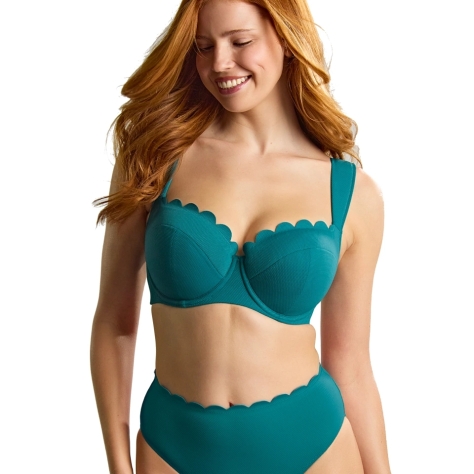 Panache Spirit teal blue balkonette padded biustonosz do stroju kąpielowego