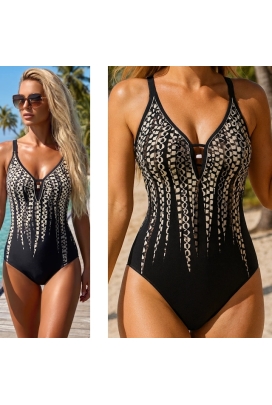Aquarilla Balerna 720 black/nude jednoczęściowy strój kąpielowy