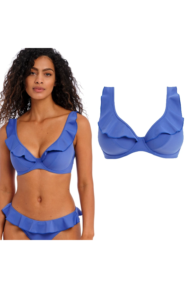 Freya Jewel Cove plain azure high apex biustonosz do stroju kąpielowego
