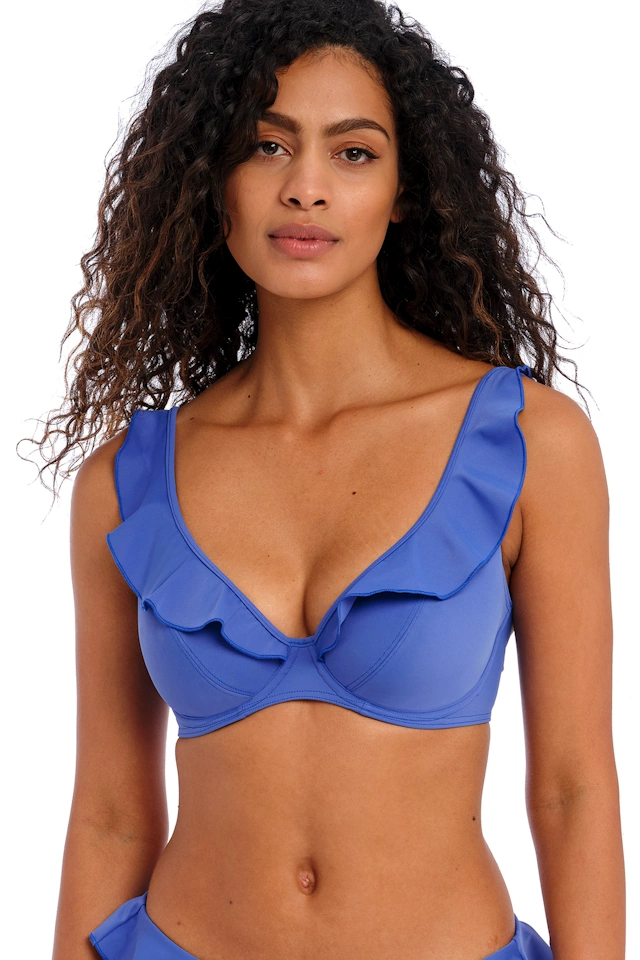Freya Jewel Cove plain azure high apex biustonosz do stroju kąpielowego