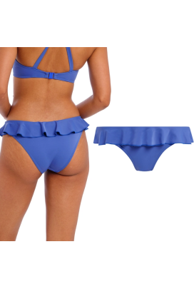 Freya Jewel Cove plain azure figi italini z falbanką majtki do stroju kąpielowego