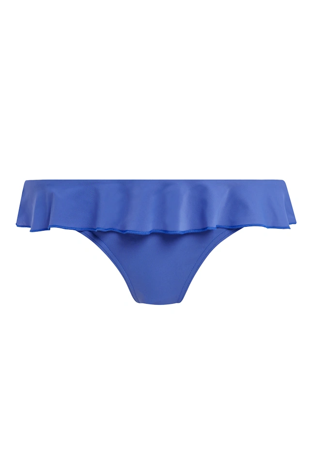 Freya Jewel Cove plain azure figi italini z falbanką majtki do stroju kąpielowego