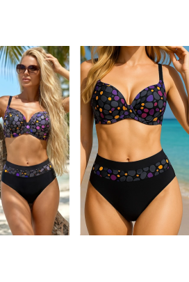 Aquarilla Fiorana 820 multi/black dwuczęściowy strój kąpielowy