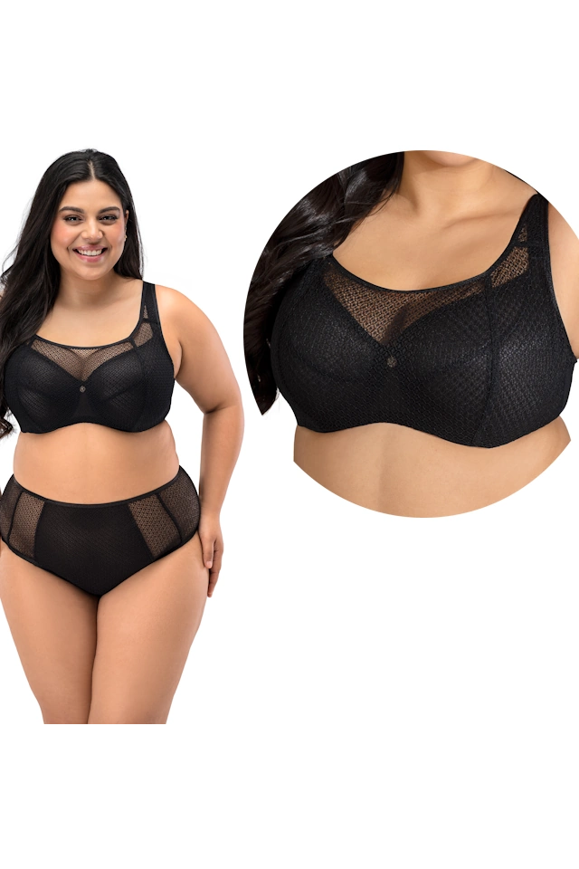 Nessa Georgia czarny biustonosz soft top