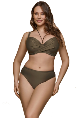 Dalia Olive oliwkowy figi midi do stroju kąpielowego