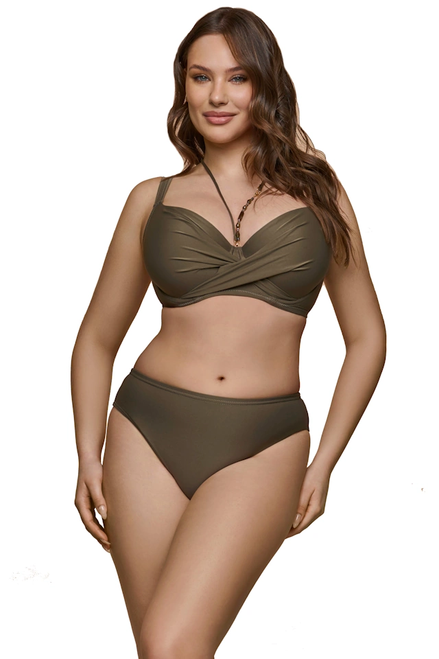Dalia Olive oliwkowy figi midi do stroju kąpielowego