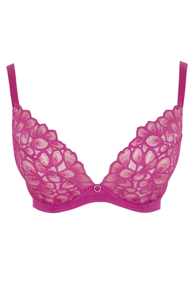 Panache Allure magenta biustonosz demi plunge soft
