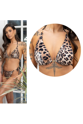 KrisLine Maui panther bikini trójkąty biustonosz do stroju kąpielowego