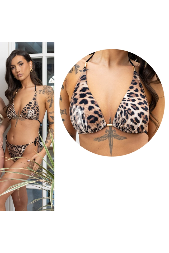 KrisLine Maui panther bikini trójkąty biustonosz do stroju kąpielowego
