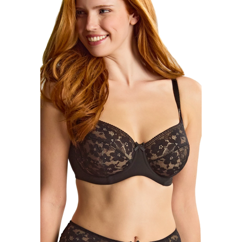 Panache Celeste black biustonosz balcony soft