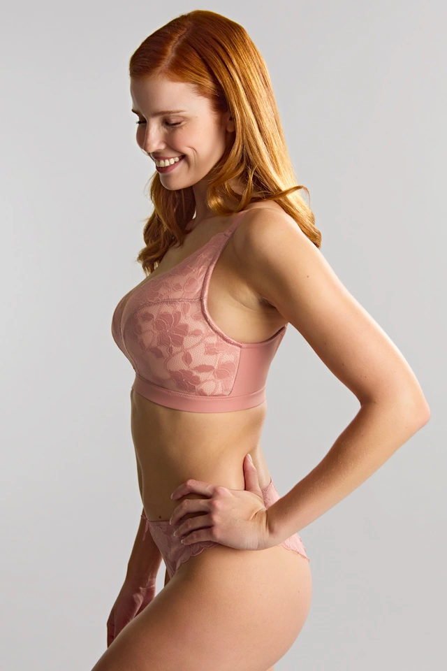 Panache Amour rose pink bez fiszbin biustonosz padded