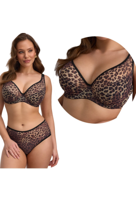 Ewa Bien Pryma leopard B802 biustonosz bralette soft