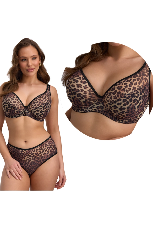 Ewa Bien Pryma leopard B802 biustonosz bralette soft